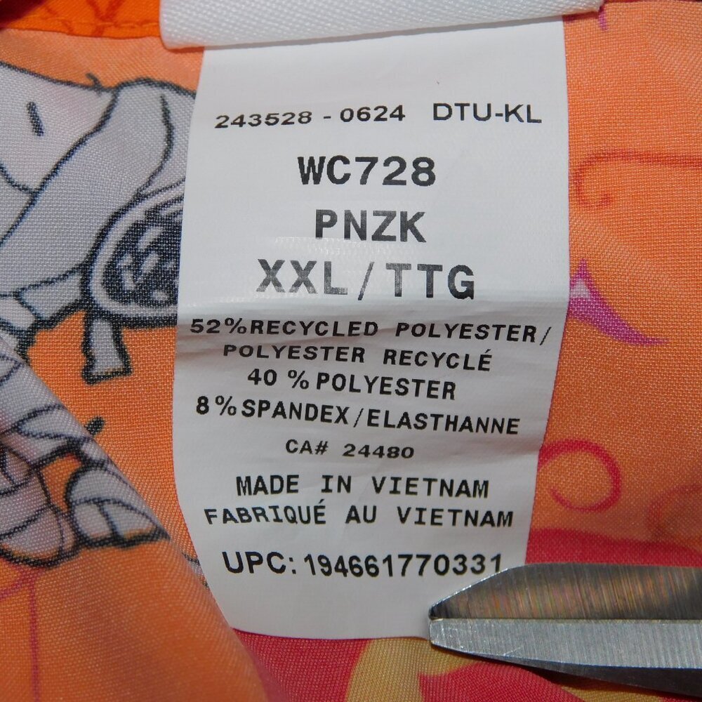 Peanuts Charlie Brown Snoopy Woodstock Orange Halloween Scrub Top Women 2XL - Picture 4 of 9